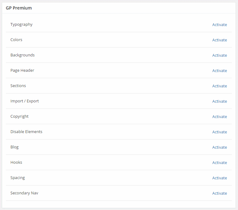 Activating GP Premium Add-ons