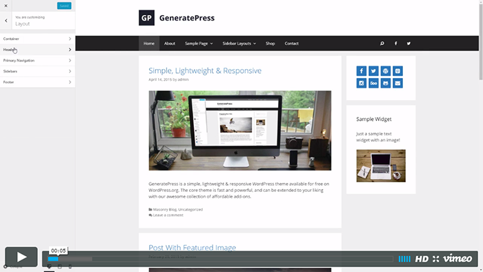 GeneratePress Video