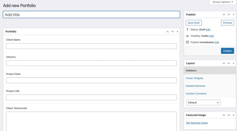add-portfolio Add Portfolio Data as custom post type