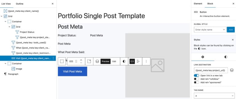 dynamic-tags-button-link Dynamic Link on Button