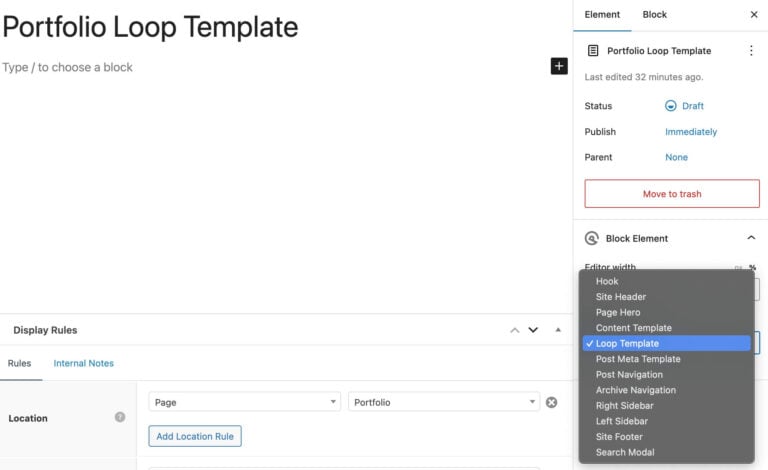 loop Choose Loop Template
