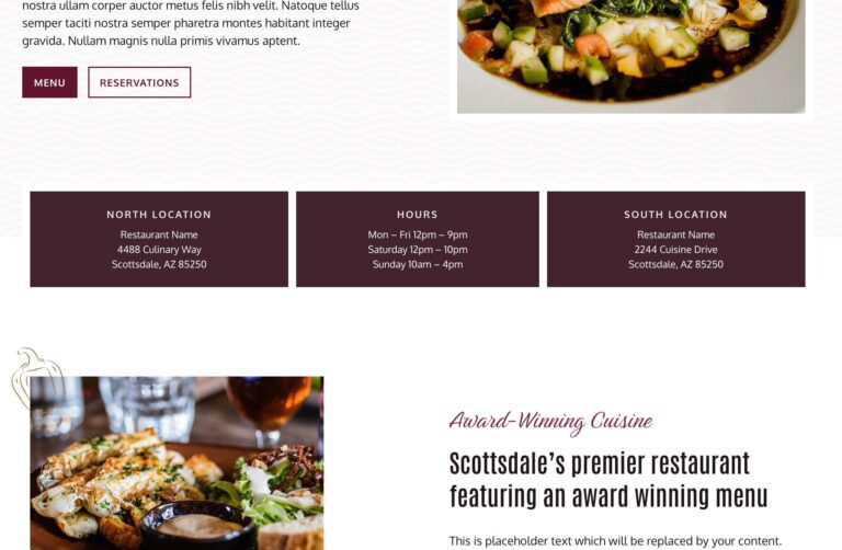 restaurant-hours-location Restaurant Starter Site Hours and Location Area