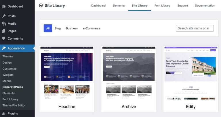 blog-site-library Starter Site Library