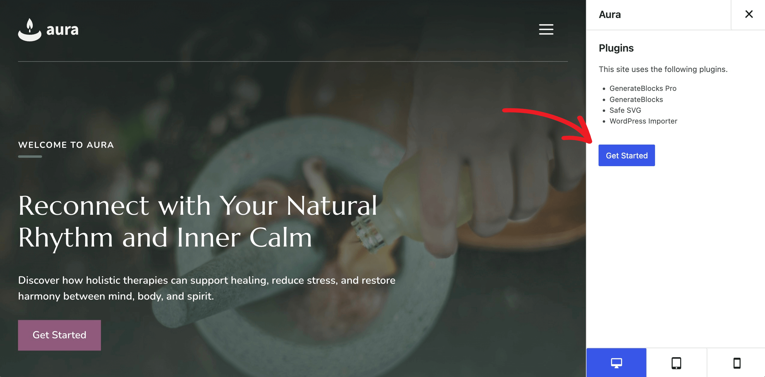 aura-get-started Click Get Started