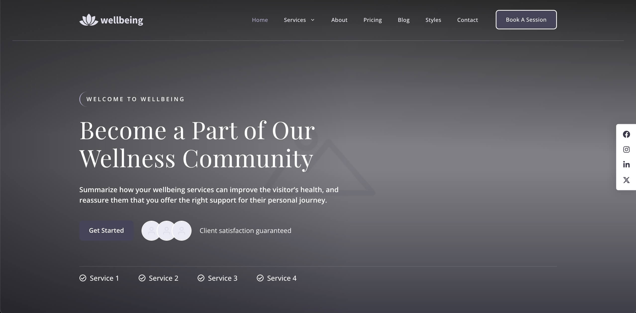 wellbeing-home Wellbeing Starter Site