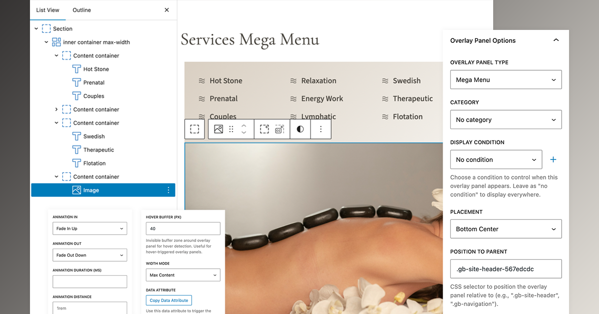 GenerateBlocks Mega Menus