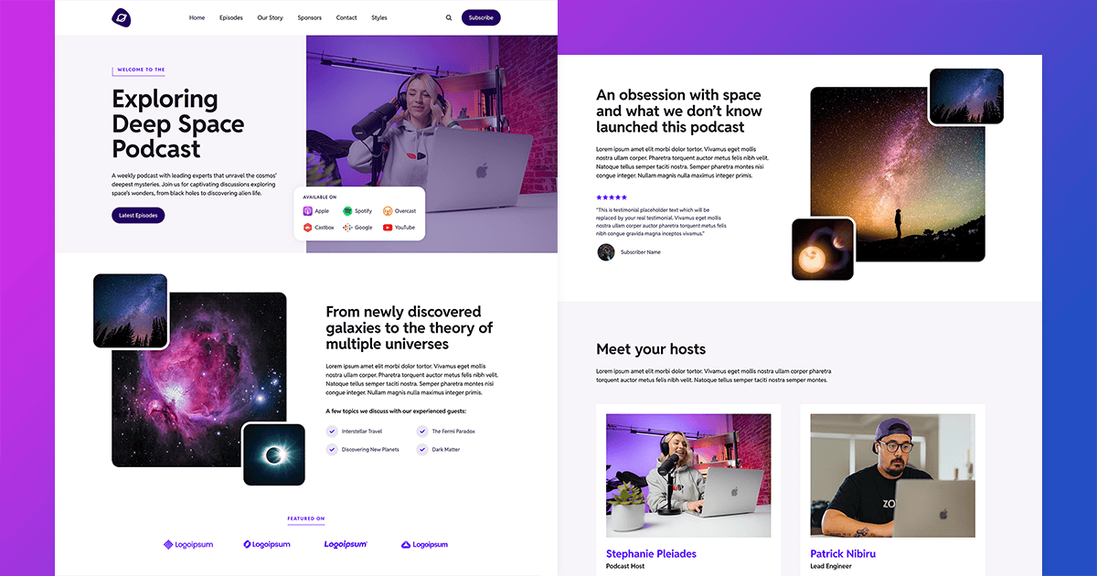 Podcast Starter Site Space Featured Image