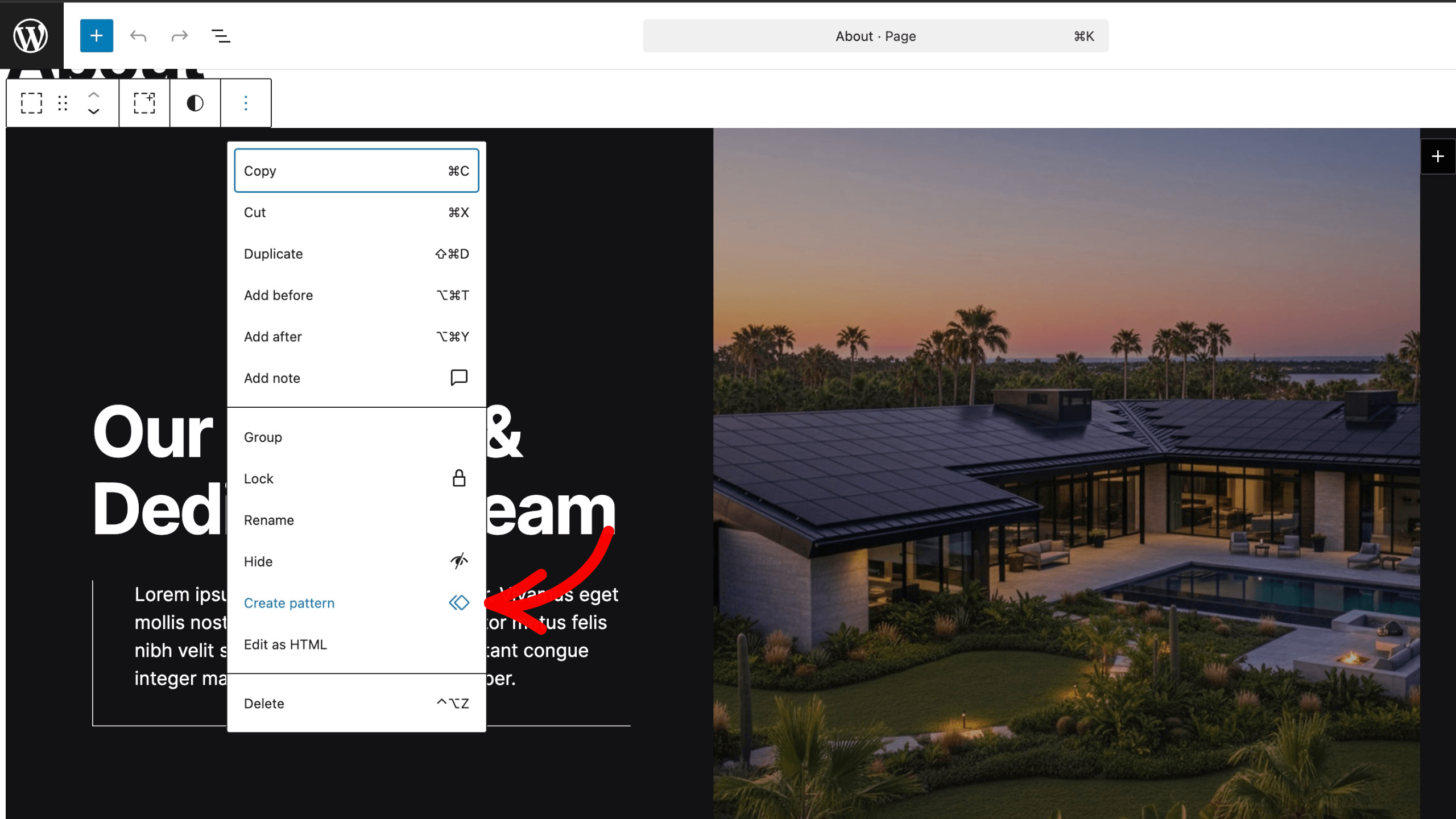Create pattern to add to local pattern library
