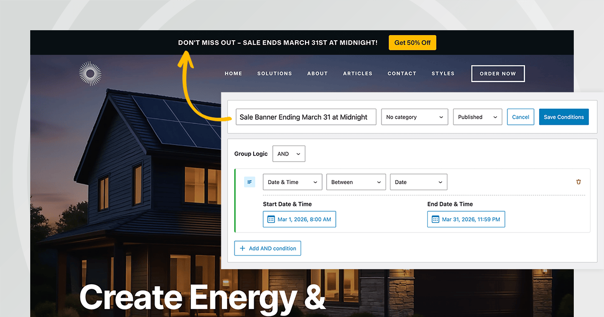 Date-Time Based Conditions in GenerateBlocks