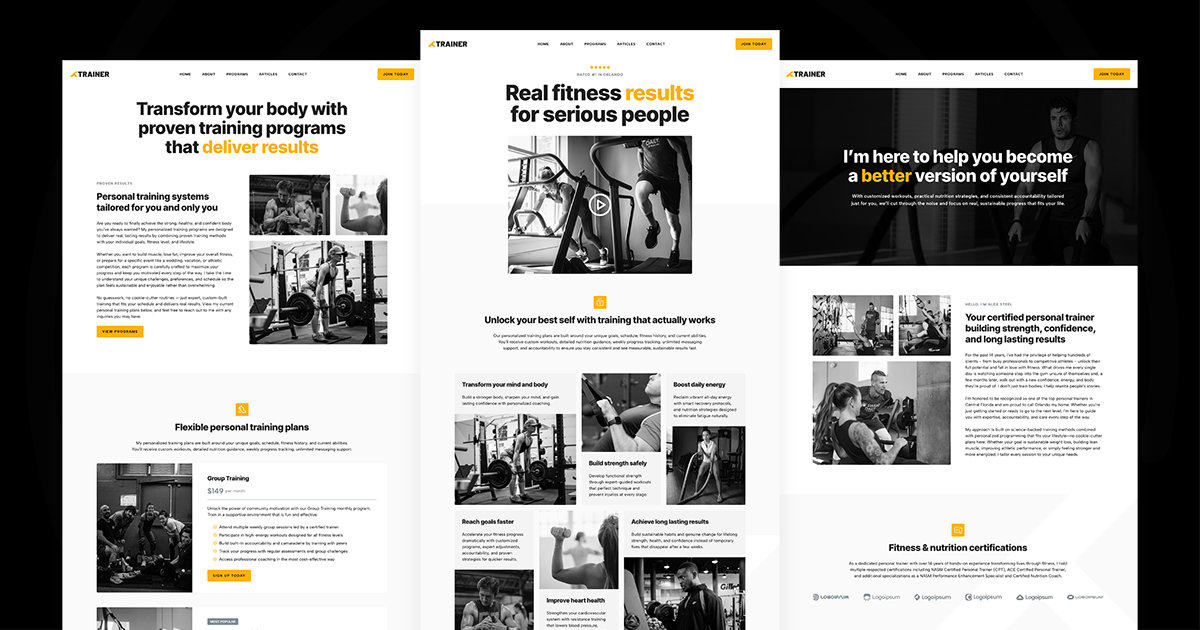 Trainer Starter Site GeneratePress