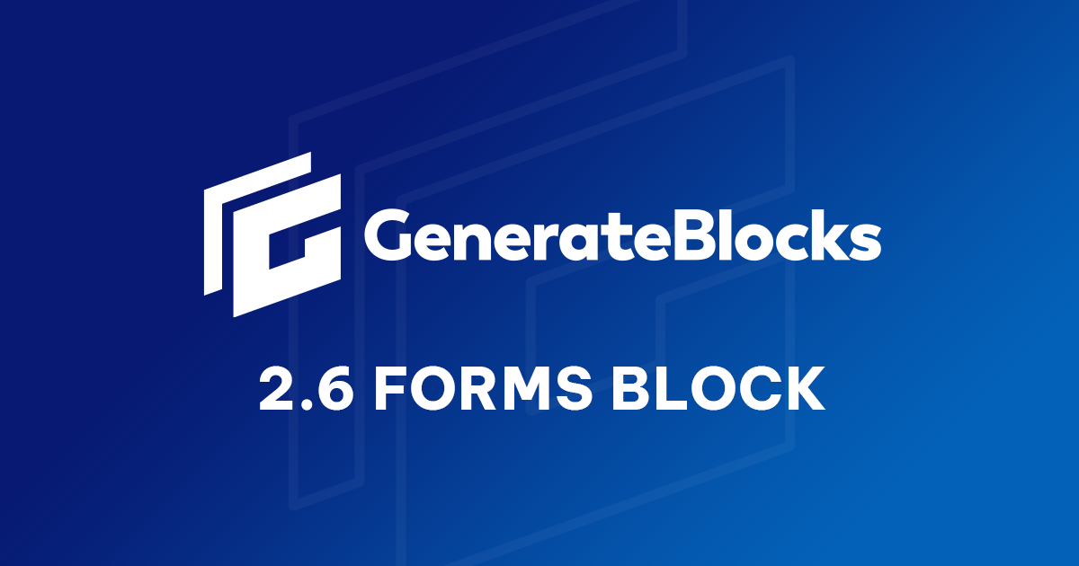 GenerateBlocks Form Block