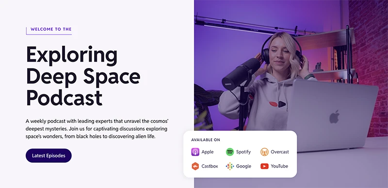 Page hero from the GeneratePress starter site Space