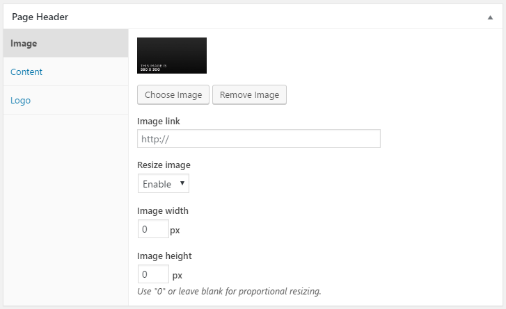 Image Settings